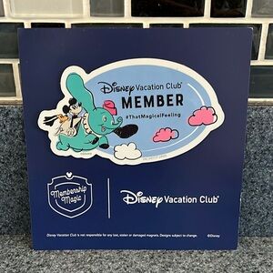 DISNEY Vacation Club Member Magnet - Dumbo & Mickey Mouse Blue and Pink